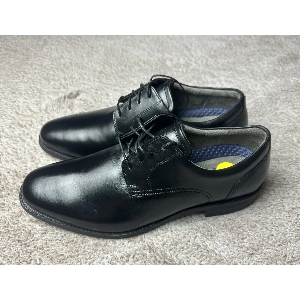 Florsheim Men's Black Leather Oxford Dress Shoes Round Toe Flexsole 9 NWOB